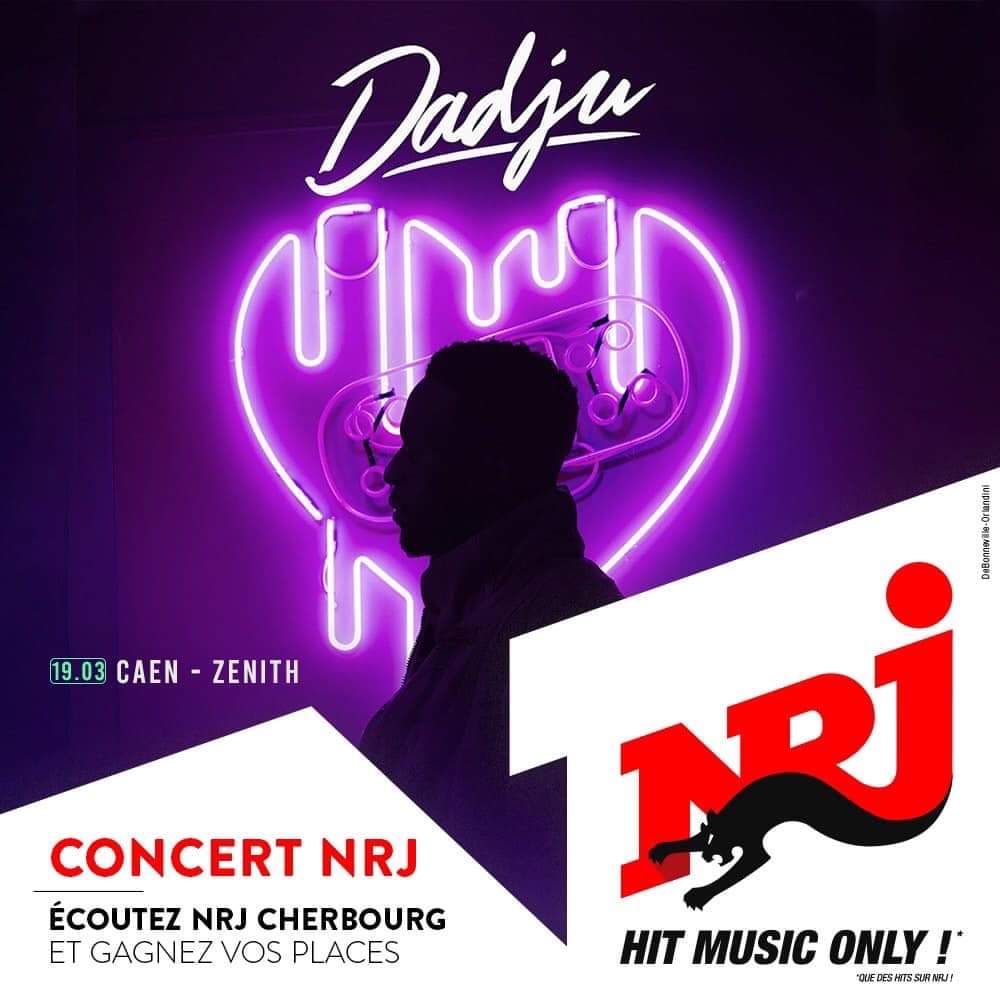 🚨 Cet après-midi, gagnez vos places pour le concert de Dadju, jeudi 1⃣9️⃣ mars à #Caen avec #NRJ 😱😍

▶️ Écoutez NRJ CHERBOURG entre 12h et 16h
▶️ Follow <a href="/NRJCherbourg/">NRJ CHERBOURG</a> 
▶️ Taguez la personne qui vous accompagnera au concert