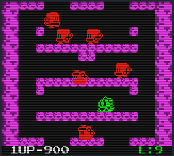 KesieV's tweet photo. Happy #ValentinesDay2020!
Did you know that the 1986 #Taito game #BubbleBobble was intended to be played by couples?
Celebrating my favorite #retrogame #codegolfing a slice of it in a 2.3kb paper #Rewtro #cartridge!
Print:
https://t.co/eOUEfafPhD
Play:
https://t.co/B1SdvF8tyh https://t.co/sJhEwICPzl