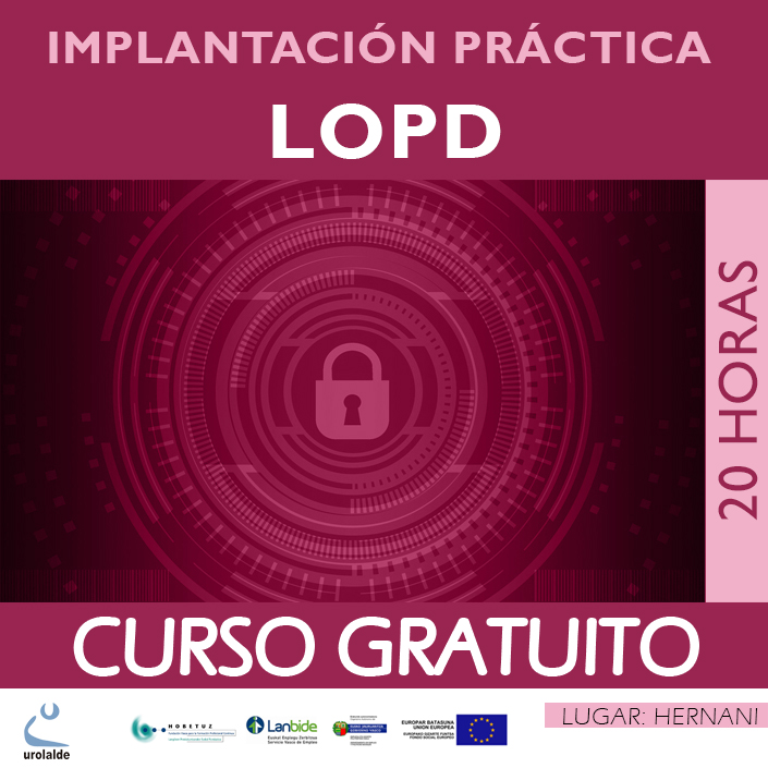 urolalde's tweet photo. #Curso #gratuito Implantación práctica de #LOPD 

📅 Del 10/03/2020 al 26/03/2020
⏱ Horario: Martes a Jueves 19:00 a 21:30 h
👥 Dirigido a: #trabajadores (Plazas disponibles para #desempleados)
🚩 Lugar: #Hernani

Más info: 📧 urumea@urolalde.net ☎️ 943333711 https://t.co/34ulWnj5Pl