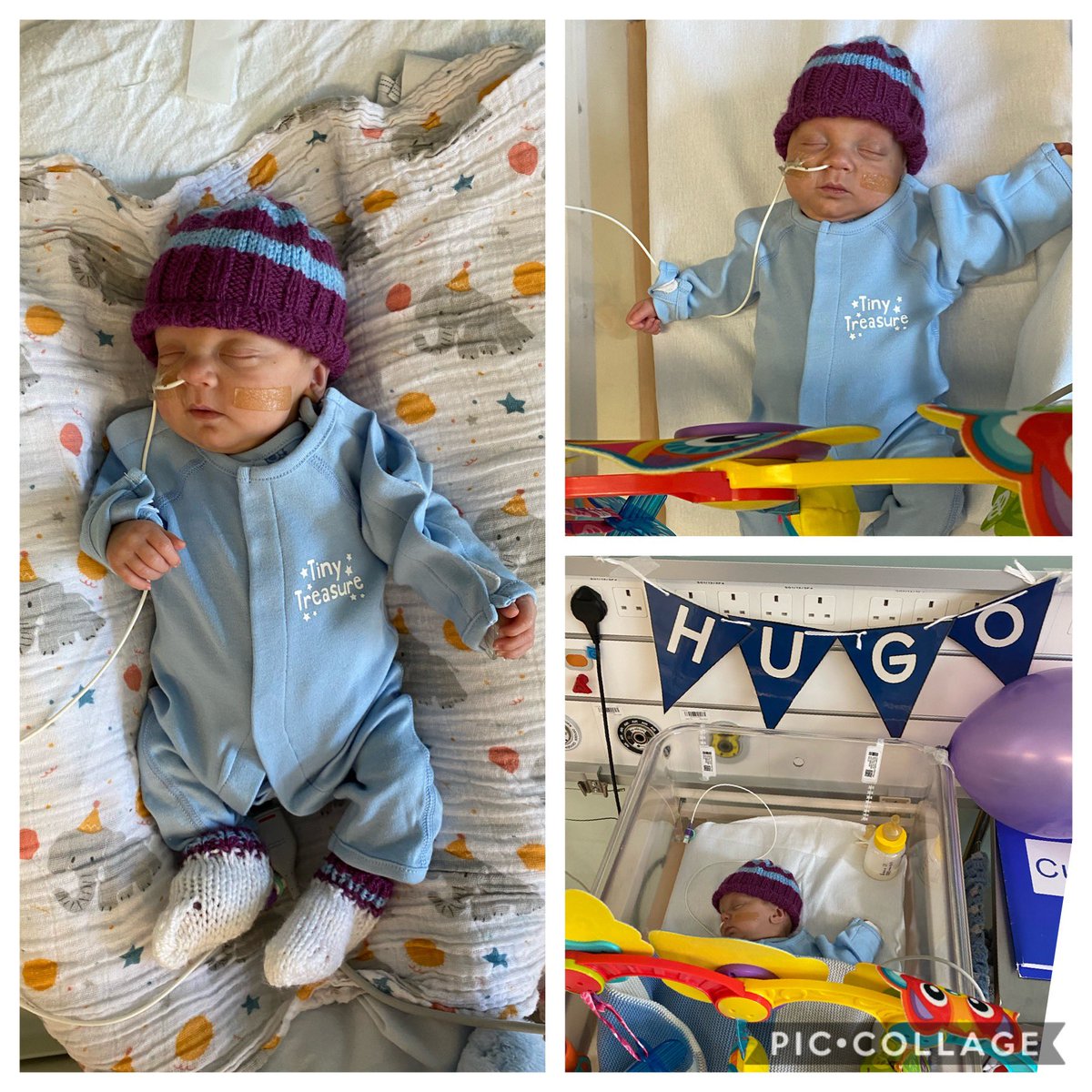 Diane_Compton's tweet photo. @AVFCOfficial Yesterday #BabyHugo was 100 days old. Born at 24weeks weighing 695g, Villa’s tiny fan has come so far... to celebrate 100days we got the nurse, a Blues fan to dress him in his Villa colours 💙 UTV #microprem #fighter #villa #AVFC #uhcw https://t.co/PjuncHssHm