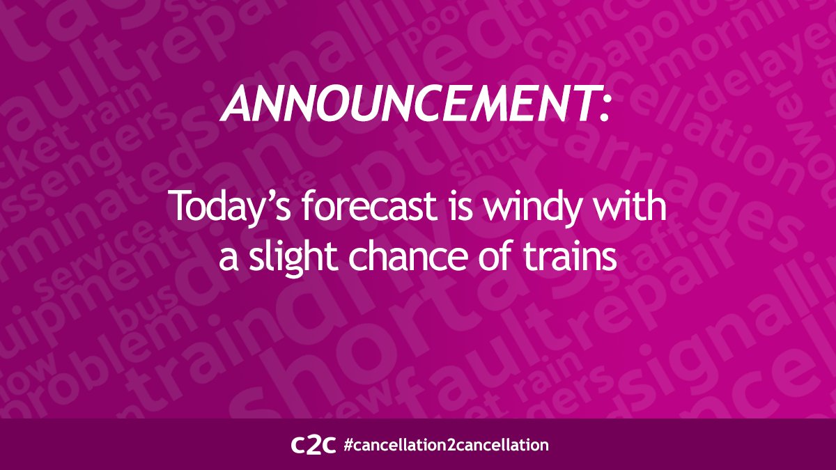 c2c_Fails's tweet photo. ⚠️ @c2c_Rail are prepping for #StormDennis by delaying your trains a day in advance. Due to an obstruction on the track Barking - West Ham that we're just going to leave there, expect delays across the whole c2c network.
#cancellation2cancellation https://t.co/eBkx0bc5bX