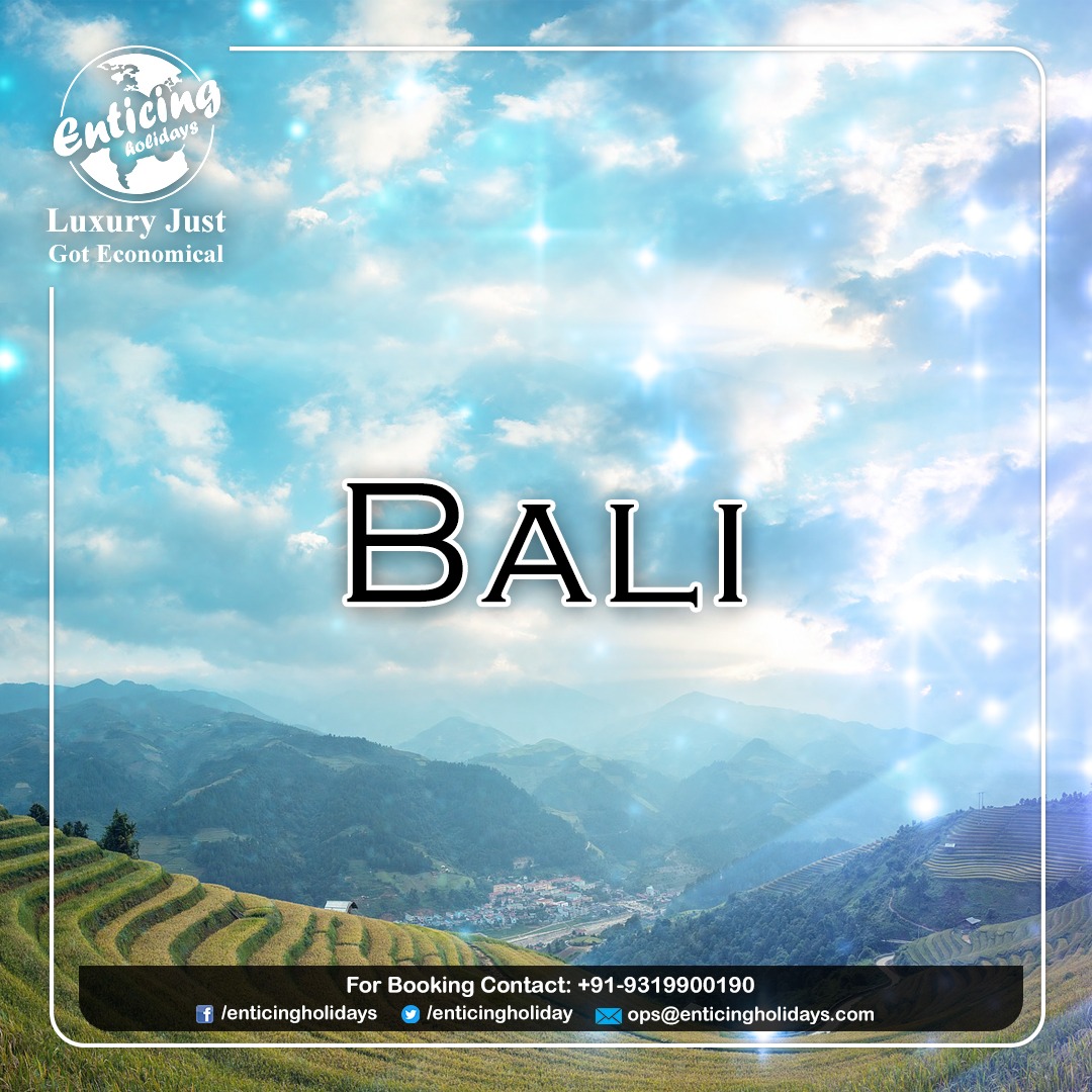 Visit Bali and explore the beauty of hills and mountains. Contact Enticing Holidays now and get advantages of our customized Bali Tour Packages.
☎ call us - +91-9319900190
#BaliHoliday #BaliTour #balivocation  #balitrip  #balipackage #balitravels #Balihoneymoon #enticingholidays