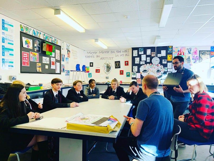 kings_liverpool's tweet photo. Our Year 9 students have been finishing off our Bronze Arts Award with @FACT_Liverpool Over the past year we have learned about particular physics and how using art in science makes it more fun. Videos coming soon! #factliverpool #Science #art #ASPIRE https://t.co/XW0UnIUvnu