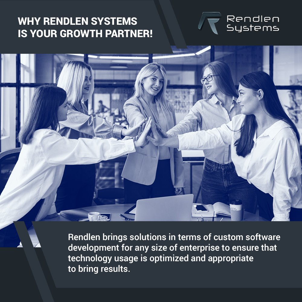 RendlenSystems's tweet image. At Rendlen, our experienced team has a proven track record in developing custom software solutions for business ranging from start-ups, mid-level to large enterprises across the globe
#Rendlen #Custom_Software_Development