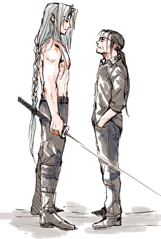 Here's a thought-
Don't think about Hojo and Sephiroth's familial relationship. Think instead about the disdainful, sometimes disastrous, sometimes downright awkward -professional- relationship they must've had as Seph grew up in Shinra's keeping. 