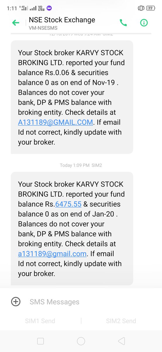 AmitJethava13's tweet photo. @KarvyStock @KarvyInvestment @SEBI_India @BSEIndia @NSEIndia @GoI_MeitY @EconomicTimes @timesofindia I didn't get payment in my bank account till now I'm waiting from 8th Nov 2019 but no result and update till now https://t.co/0qhLnUK2yQ