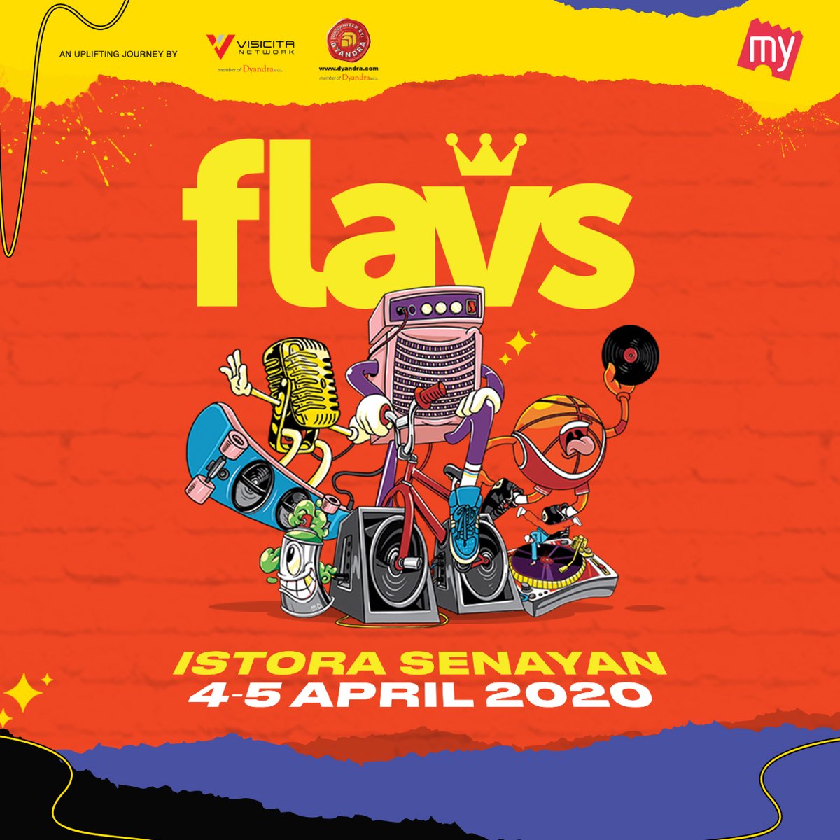 BookMyShowID's tweet photo. FLAVS FESTIVAL, 4 - 5 April 2020 menampilkan @lilpump, @adriankhalif, @Fade2Black_rap, @gamaliel, #IwaK, @jamie_aditya, @MaliqMusic, @matter_mos, @ramengvrl, #RasMuhamad, @TezaSumendra, @tuantigabelas dan lainnya. Pesan tiketmu di https://t.co/q6ZTL9A8FY

#BMSFlavsFestival https://t.co/gp1fXmaOYF