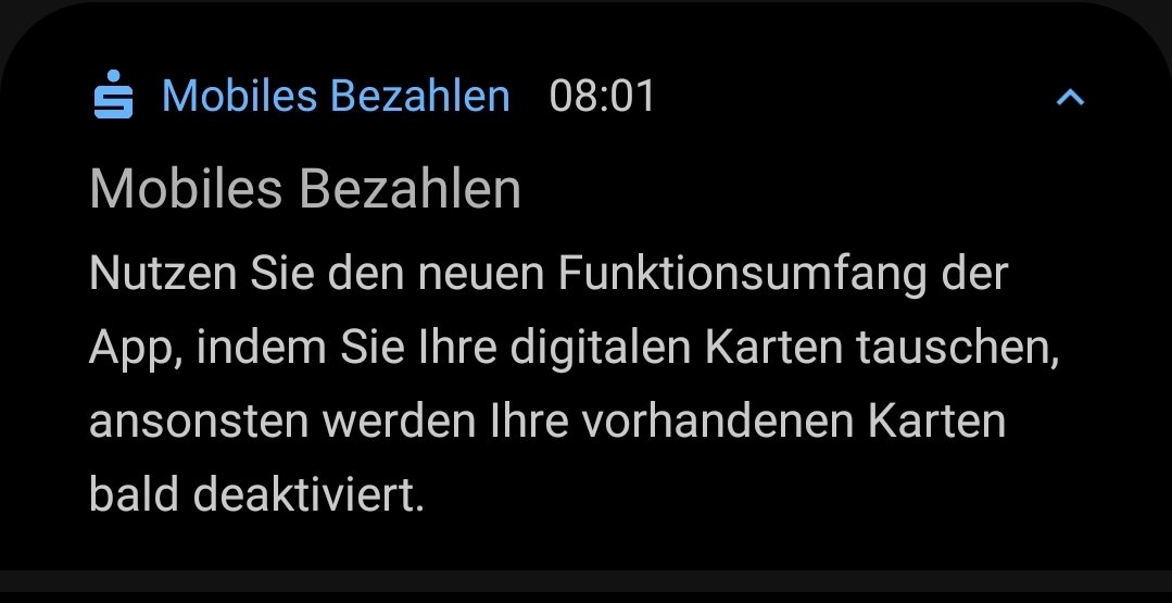 soesch's tweet photo. ...wer hat noch nicht?
Jetzt noch schnell auf #CDCVM @mobilesbezahlen tauschen... #sparkasse https://t.co/5vLFJemLoT
