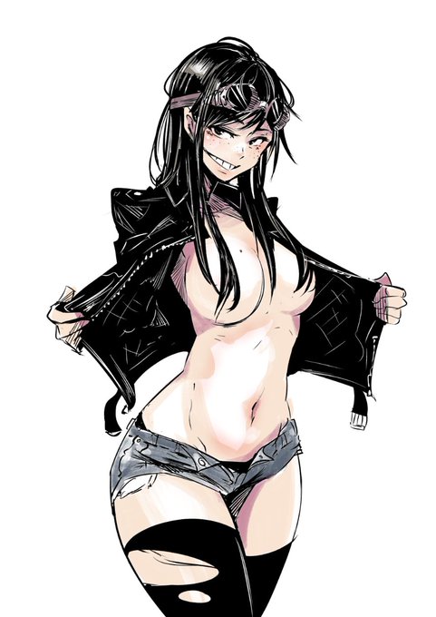 素肌に革ジャン!これぞロック!

コピック風ペン楽しい
これで塗ると少し懐かしい感じになりやす
ラクガキには最適 