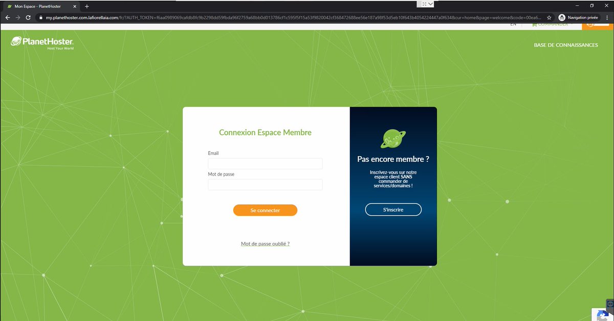 PlanetHoster's tweet photo. Une campagne de hameçonnage visant les renouvellements de domaines est en cours présentement. Nous recommandons à notre clientèle d’activer la double authentification sur leur espace client et d’être vigilant. https://t.co/pwaU6psrvM