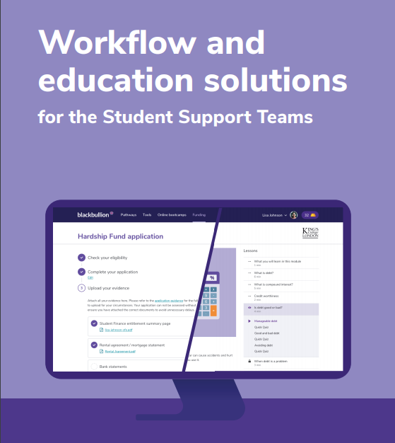 blackbullion's tweet photo. 3️⃣ Things you can do to improve the well-being of your students:
💸 Understand barriers for students experiencing financial hardship
🤓 Introduce the ‘just-in-time’ learning approach
🧘🏾♂️ Keep student support staff happy with better tech
Simples. https://t.co/dSsiyiaNSj #AMOSSHE https://t.co/KX5rbKFhyB