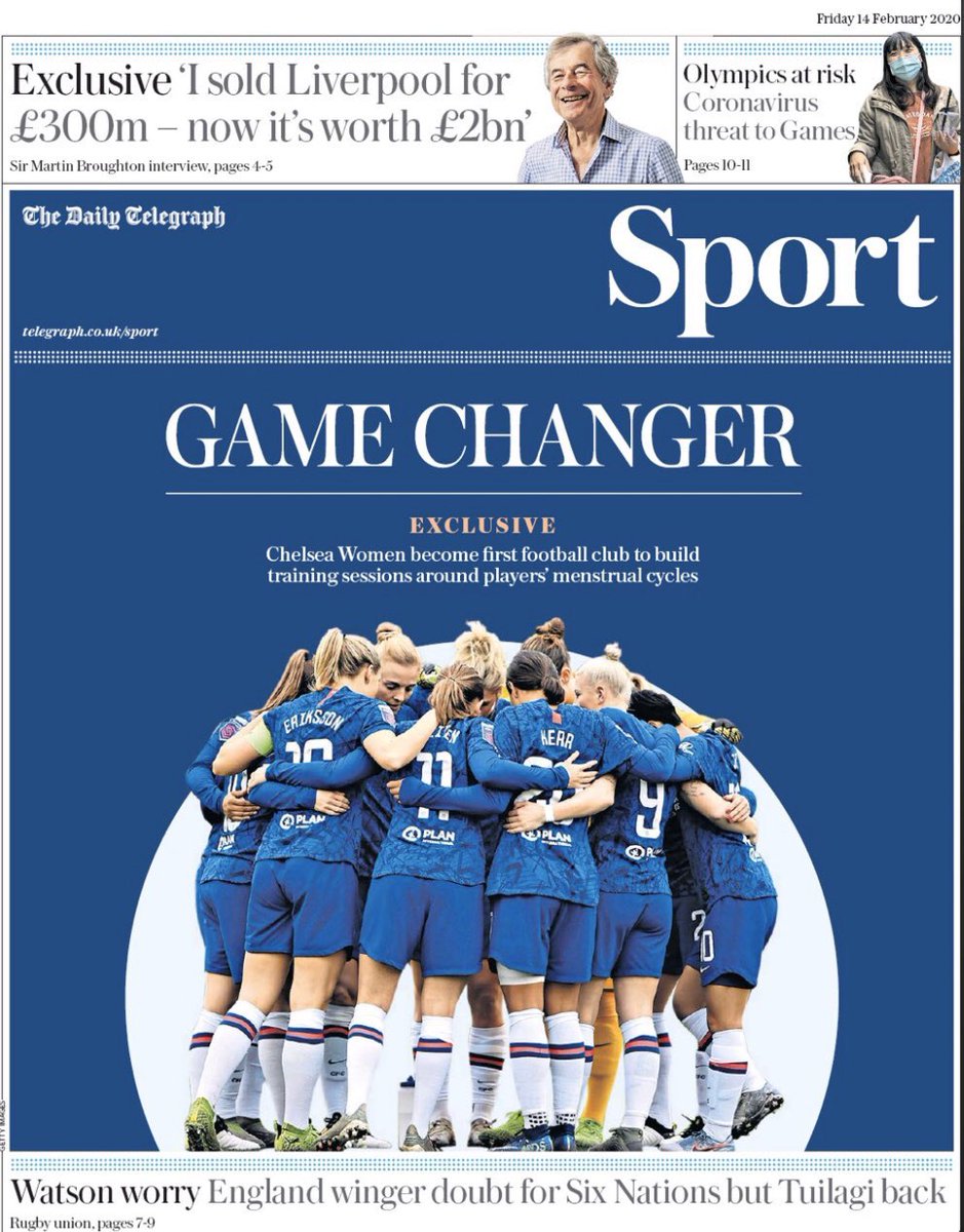 WomensSport's tweet photo. Today’s front cover of sport! 

https://t.co/k2mI5uG372 https://t.co/0yHaBqbgwA