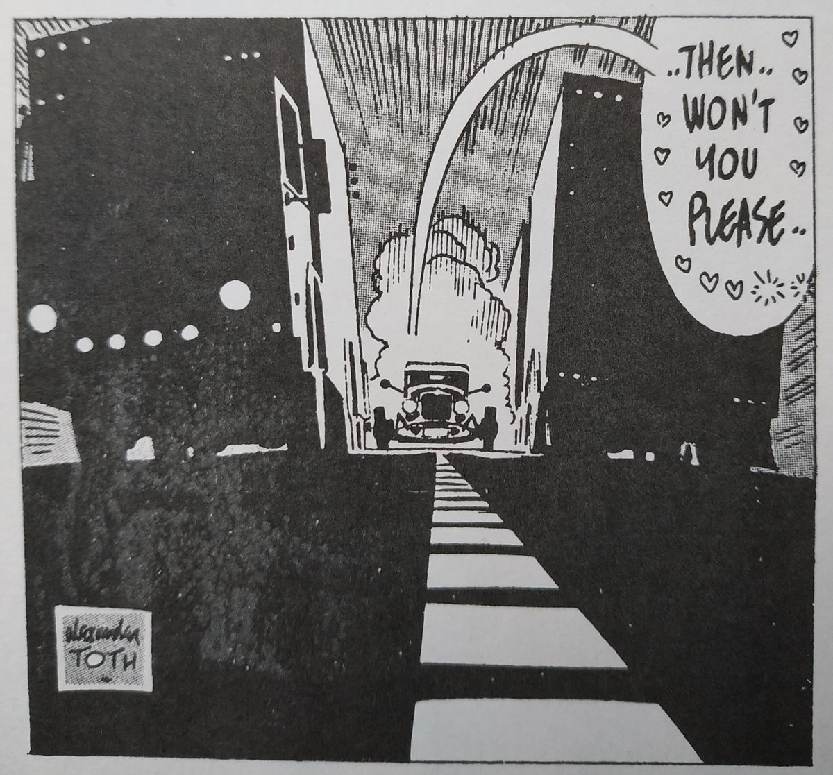 Amis dessinateurs, voici un thread un peu fourre-tout d’astuces visuelles et narratives que vous pouvez piquer sans vergogne à Alex Toth, l’un des plus grands maîtres de la BD. À partager avec les copains. 1/? 