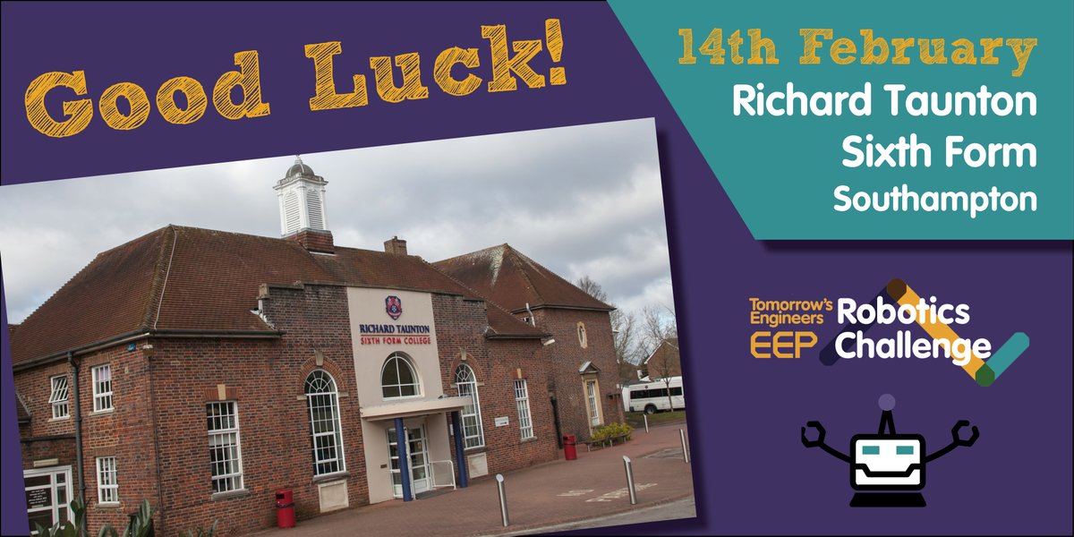 bydesigngroup's tweet photo. Today's #TERobotics challenge is taking place in #Southampton at @RT6thForm - The very best of luck to all the schools participating today!🤖 
@tpaPortsmouth @StAnnesUK @BourneCCollege @StGabrielsNews @LytchettMinster @GlenmoorAcademy @SpfldUK @HenryCortNews
@Tomorrows_Eng https://t.co/bxBLopvRZP