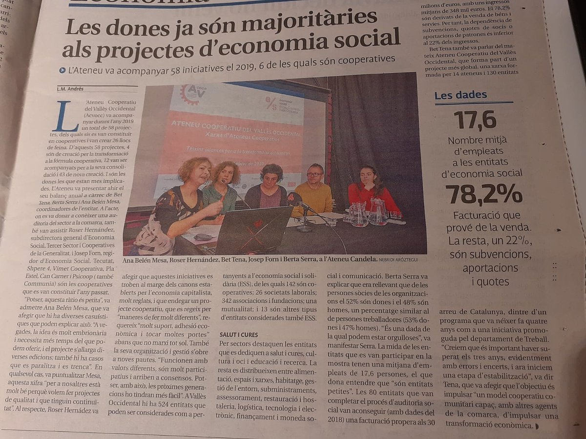 Mes Cooperativa (@mescooperativa) on Twitter photo 🔝 La nostra companya <a href="/MesaArques/">Ana Belén Mesa Arqués</a>, coordinadora de Terrassa i responsable de comunicació de <a href="/AteneuCoopVOcc/">Ateneu Cooperatiu Vallès Occidental | ACVOCC</a>, ahir a la roda de premsa per mostrar les dades com agent econòmic i social del #VallèsOccidental. 🔝 La nostra companya <a href="/MesaArques/">Ana Belén Mesa Arqués</a>, coordinadora de Terrassa i responsable de comunicació de <a href="/AteneuCoopVOcc/">Ateneu Cooperatiu Vallès Occidental | ACVOCC</a>, ahir a la roda de premsa per mostrar les dades com agent econòmic i social del #VallèsOccidental.