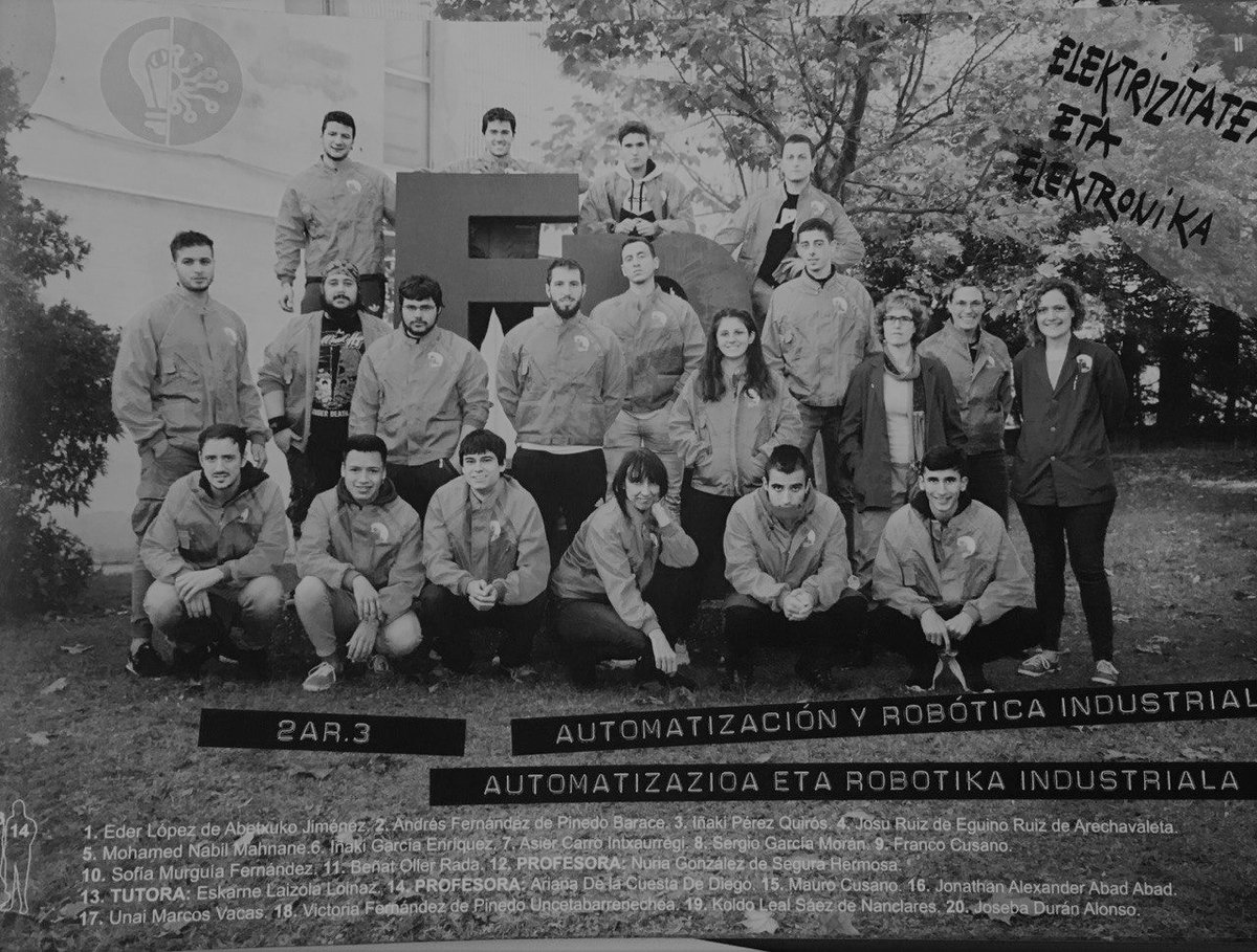 ST3_Mendizabala's tweet photo. Gaur Automatizazio eta Robotika Industrialeko ikasleek beren azken eskola eguna dute.
Zuekin asko ikasi dugu pertsonalki eta teknikoki.
Bihotzez eskerrak, eta hoberena opa dizuegu. #2ARI3
@ikaslanaraba @MendizabalaFP https://t.co/UU7bx7jo8B