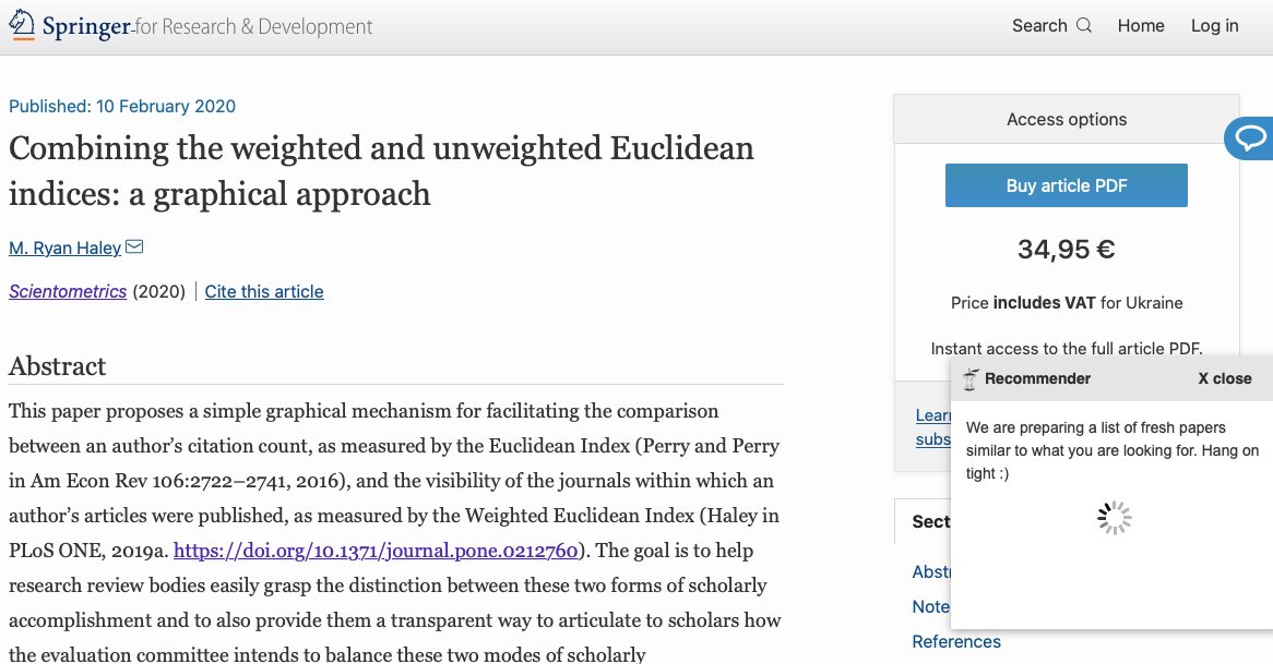 panbibliotekar's tweet image. Застосунок Open Acess Helper @OaHelper для iOS та Safari намагається розшукати легальну #openaccess копію документу в базі @unpaywall, а також містить корисні закладки @OA_Button та пропозиції від @oacore Recommender bit.ly/37sp75o #scientificArticles
