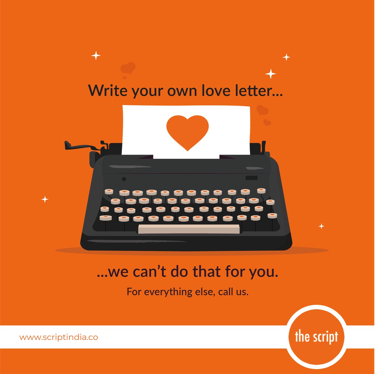ScriptWithUs's tweet image. #writeyourscript #goodtogreatcontent #ValentinesDay2020 #communication #brandbuilding #contentmarketing #contentwriting #brandingdesign  #logodesigning #Script #messaging