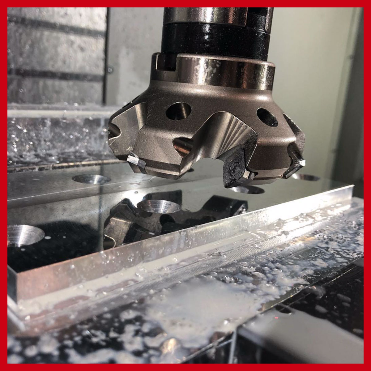 HaasUK's tweet photo. ❤️ We LOVE that finish! ❤️
This mirror surface was cut by Fischer's Manufacturing on their #Haas VF-2SS using a Mitsubishi #ASX445 face mill.
@fischer_cnc_parts #MitsubishiCarbide @MMUSCuttingTool #mitsubishiasx #facemill https://t.co/HmNyRGHwjn