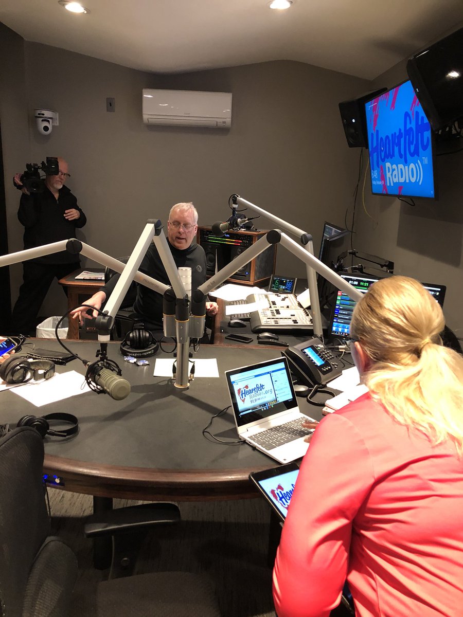 Going live with <a href="/MZintheCLE/">Mark Zimmerman</a> at 7:15 on <a href="/heartfelt_radio/">Heartfelt Radio</a> #dayone you should see this studio 😮