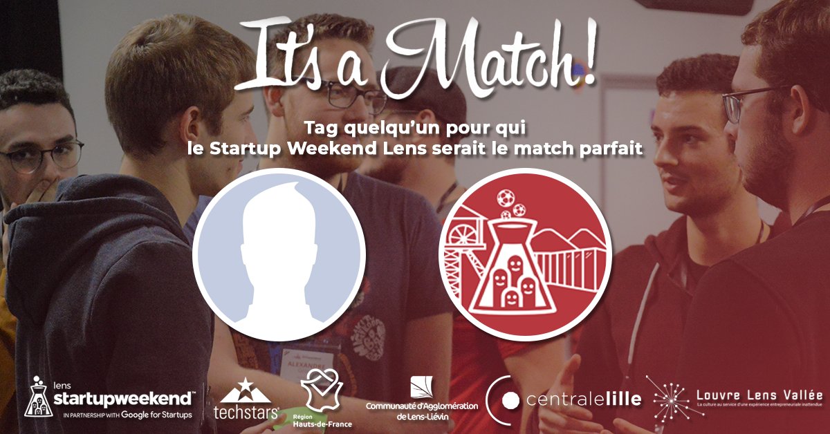 Pou la St-Valentin, on vous propose de tagger un ou une amie pour qui le Startup Weekend Lens serait le date parfait ! 🥰

Si t'es taggé(e), tu peux aussi te venger en taggant quelqu'un d'autre! 😏

Pour plus d'informations sur l'événement:
communities.techstars.com/france/lens-fr…
#SWLens #INSpir