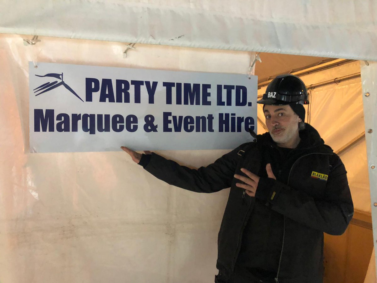 PartyTimeLtd's tweet photo. We are thrilled to be on board with Baz &amp; the DIY SOS team to help a family in need from Annacotty.
#DIYSOS #BAZ #MARQUEE https://t.co/IlEHZkriYz