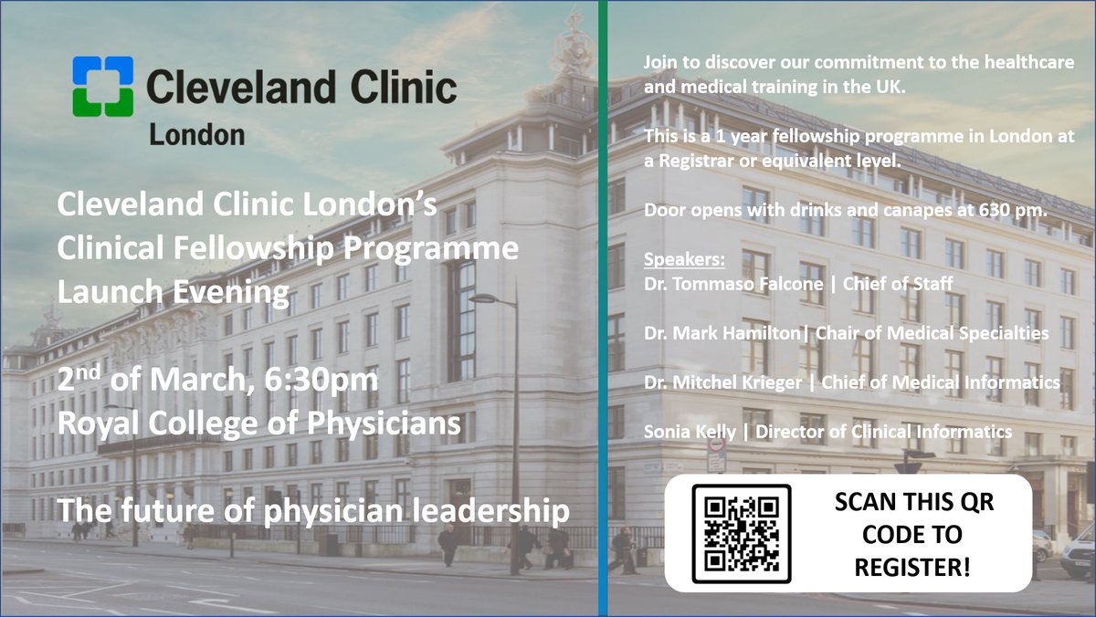 Charlie Murray (@charliemuz) on Twitter photo Don’t miss this opportunity for fellowships <a href="/clecliniclondon/">Cleveland Clinic London</a> <a href="/ClevelandClinic/">Cleveland Clinic</a> - meeting soon <a href="/RCPLondon/">RCP</a> Don’t miss this opportunity for fellowships <a href="/clecliniclondon/">Cleveland Clinic London</a> <a href="/ClevelandClinic/">Cleveland Clinic</a> - meeting soon <a href="/RCPLondon/">RCP</a>