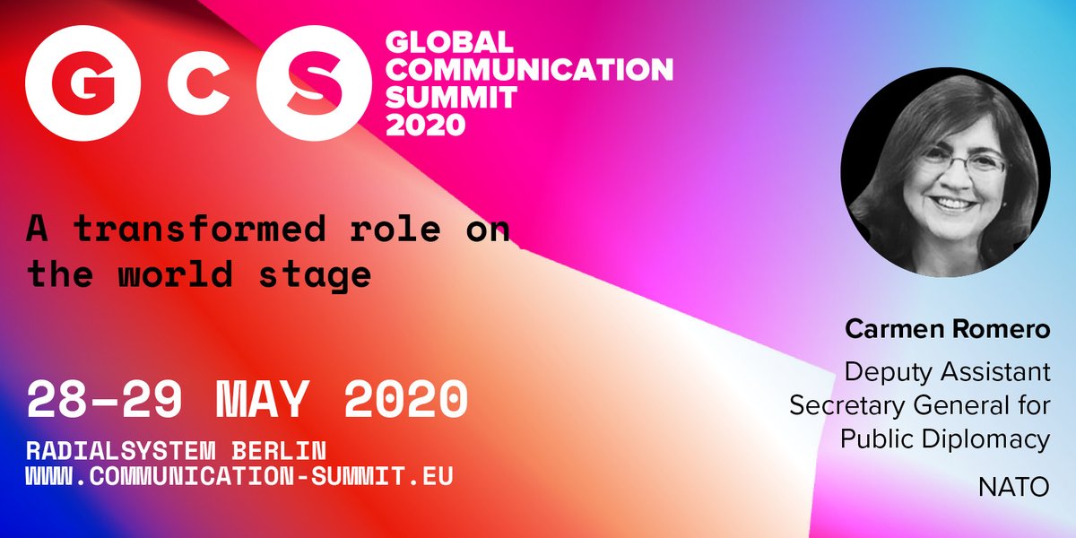 NATORomeroC's tweet photo. Excited to be participating in the 2020 Global Communication Summit for leaders &amp; new talents in Comms &amp; PR https://t.co/bCB7f738hx in Berlin, 28/29 May #commssummit https://t.co/oF20np6lUu