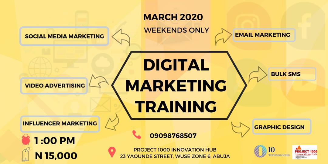 dapals_zone's tweet photo. Get trained by our highly skilled &amp; certified Digital Marketing professionals at the Digital Marketing Training powered by IO Technologies Ltd &amp; @roselineebunobi foundation

Register: https://t.co/67EHZD8k39

#digitalmarketing
#abujajobs #AbujaTwitterCommunity
#abuja #skills https://t.co/fc1poNJ5ys