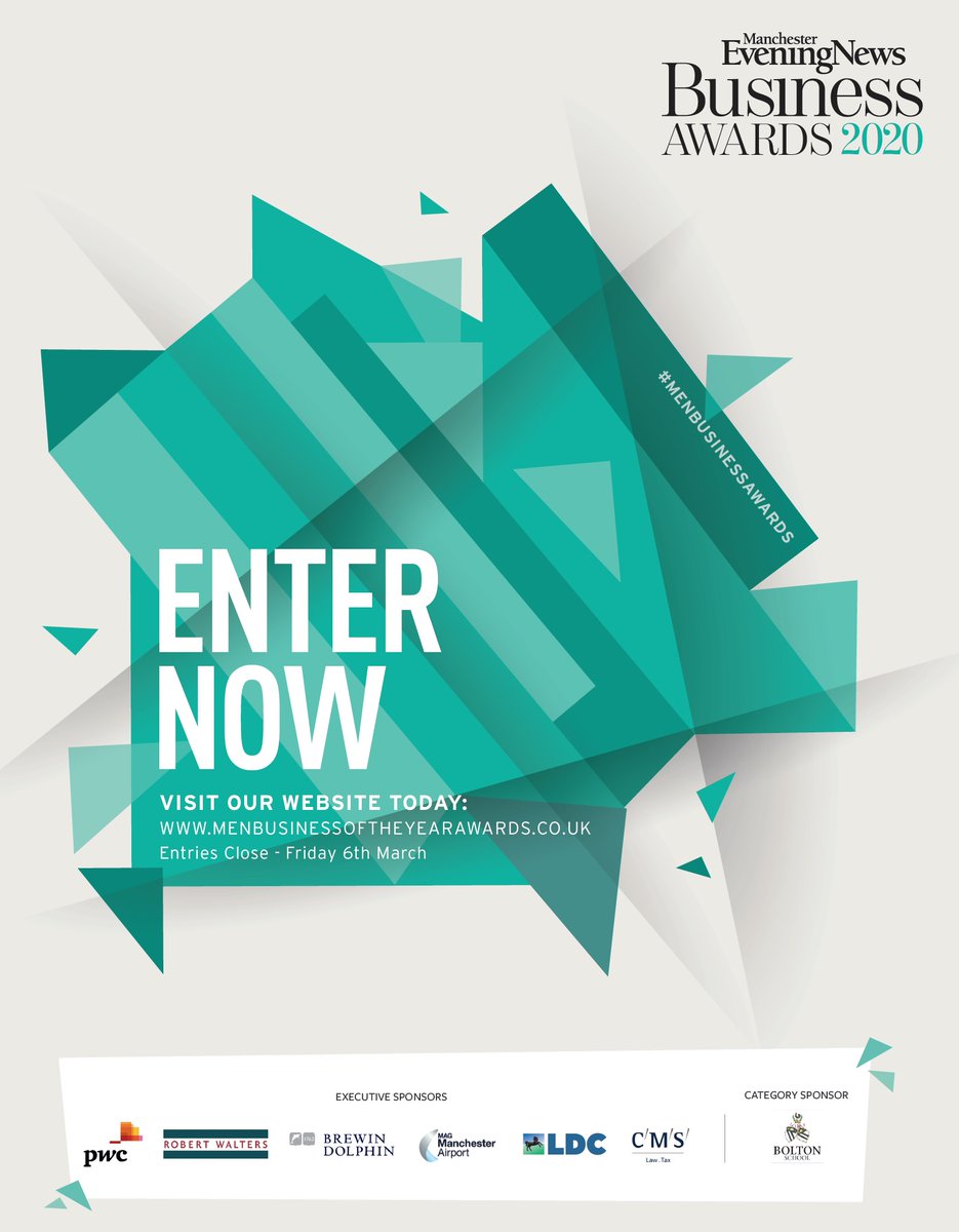 MENAwards's tweet image. Is your Business award winning?We want to hear from you! #MENBusinessAwards are open for nominations &amp;amp; businesses have until Friday 6th March to enter. 
You've got to be in it to win it so get those nominations coming in!
Visit menbusinessoftheyearawards.co.uk  #GreaterManchester