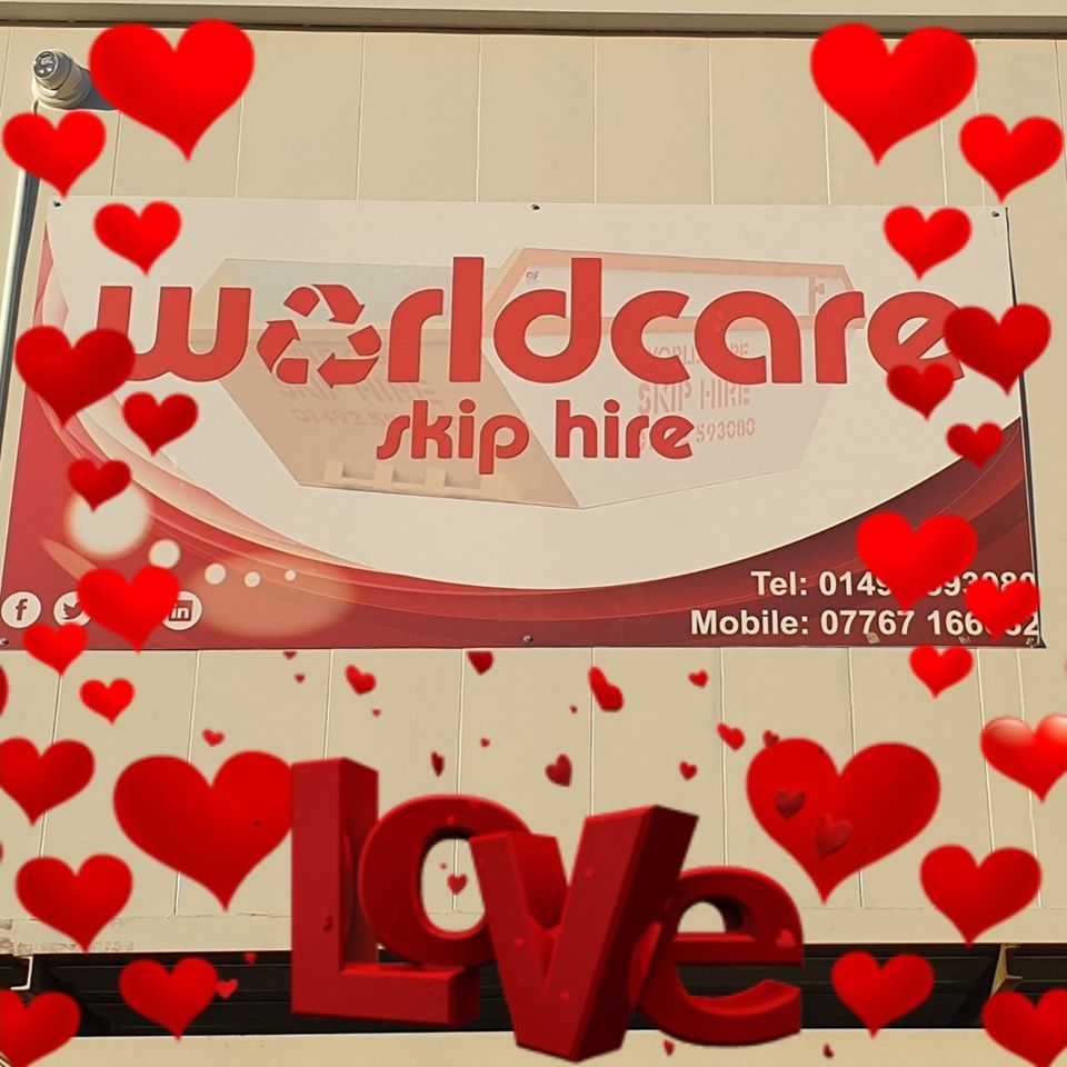 worldcareskips's tweet photo. Feeling the love today. Happy #valentines_day to all of our lovely customers. #FridayThoughts  are - stay safe this weekend.  It looks like #stormdennis is heading to #northwales 🥴 As usual, call if you need us! 01492593080 https://t.co/BELCKB4rC8