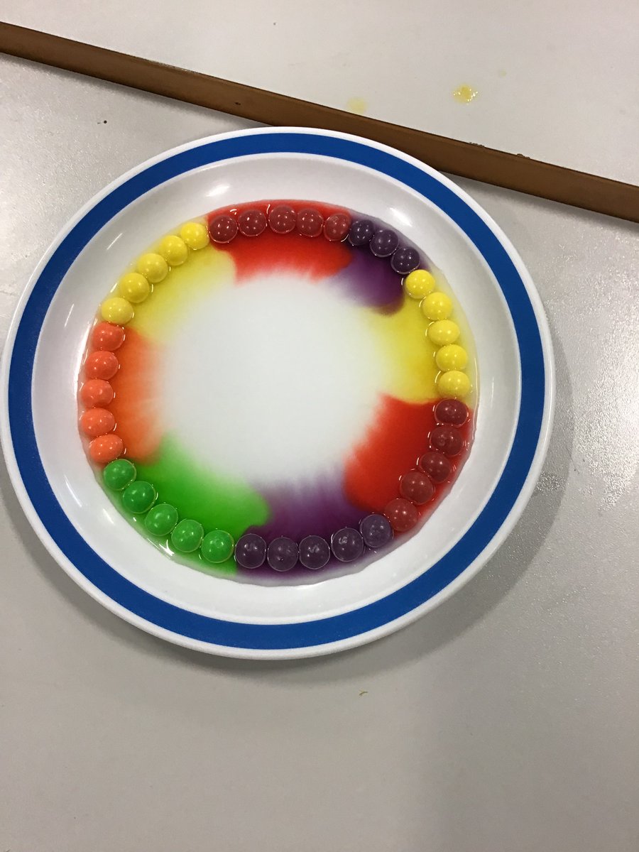 A great science session this week. KS3 Pupils made candles from oranges and used skittles and water to create art. #STEM #tprs #learningmadefun