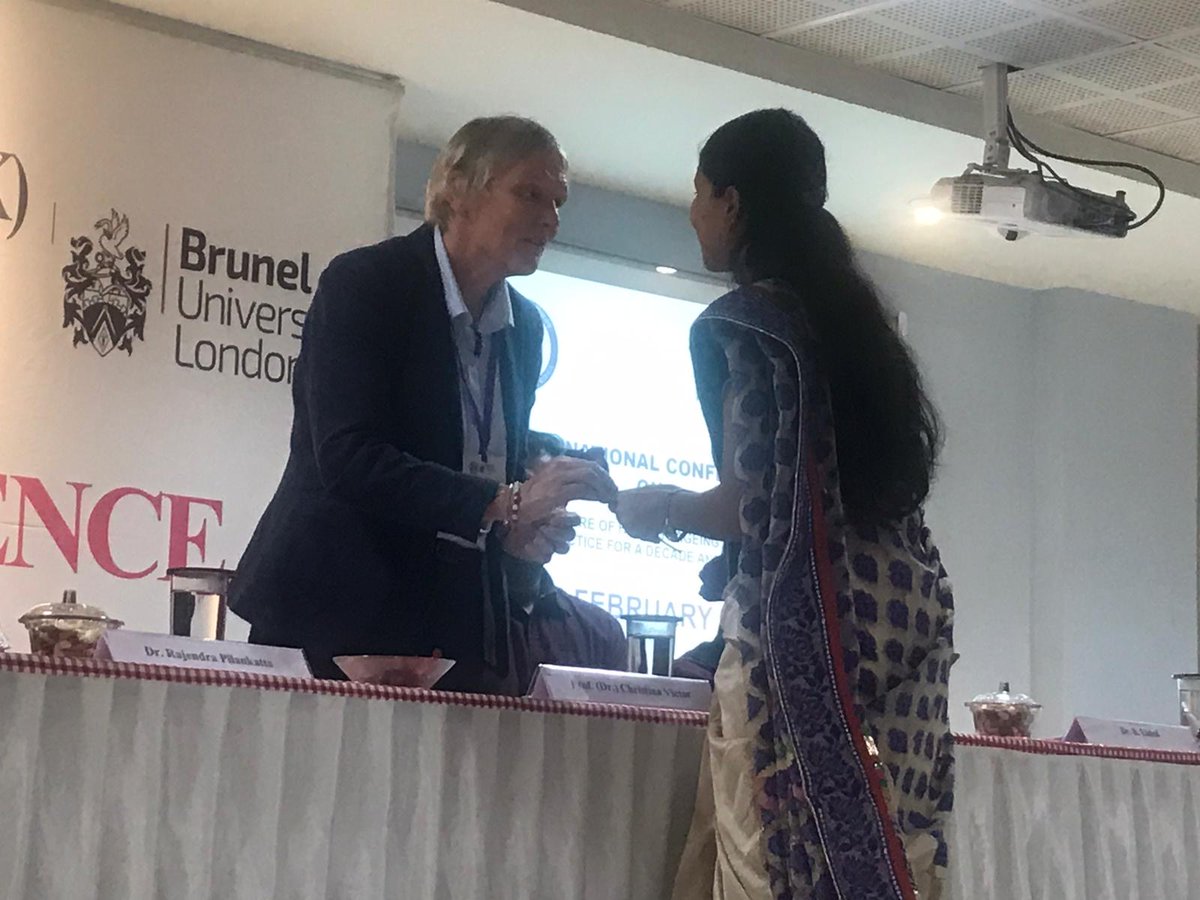 It's been a very successful conference so far at the Central University of Kerala on 'the Future of Healthy #Ageing: Policy and Practice for a Decade and Beyond' at which Prof Christina Victor has been speaking.