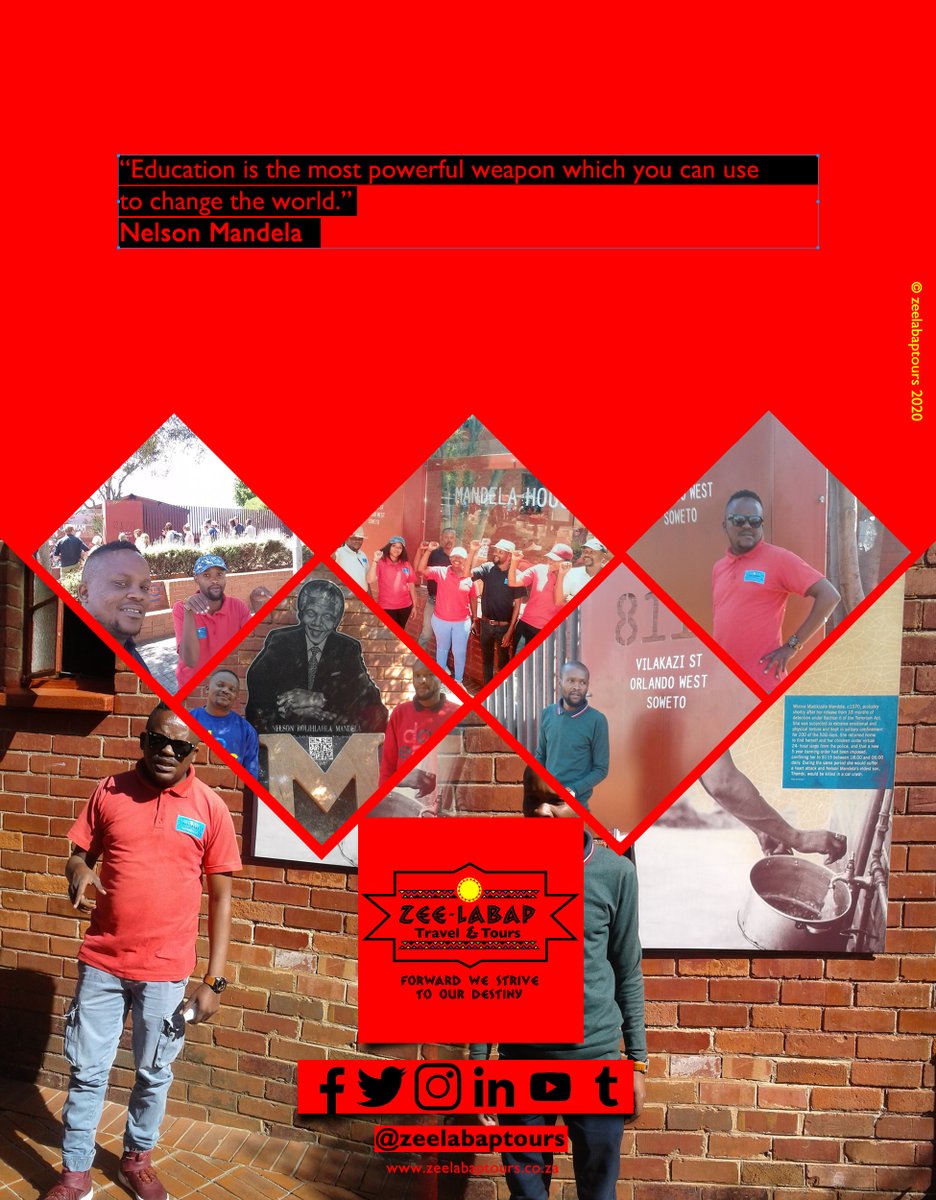 zeelabaptours's tweet photo. "Education is the most powerful weapon which you can use to change the world."
#NelsonMandela #ForwardWeStriveToOurDestiny #Soweto #MandelaHouse #BlackHistoryMonth2020 https://t.co/bgaEM3ILvv