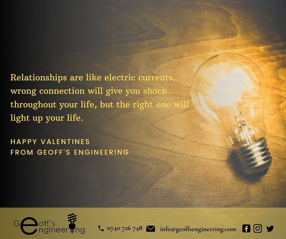 GeoffsEngineers's tweet photo. Have an electrified Valentine's Day. Powered by Geoff's😀
#Valentines https://t.co/2aJV66Udff
