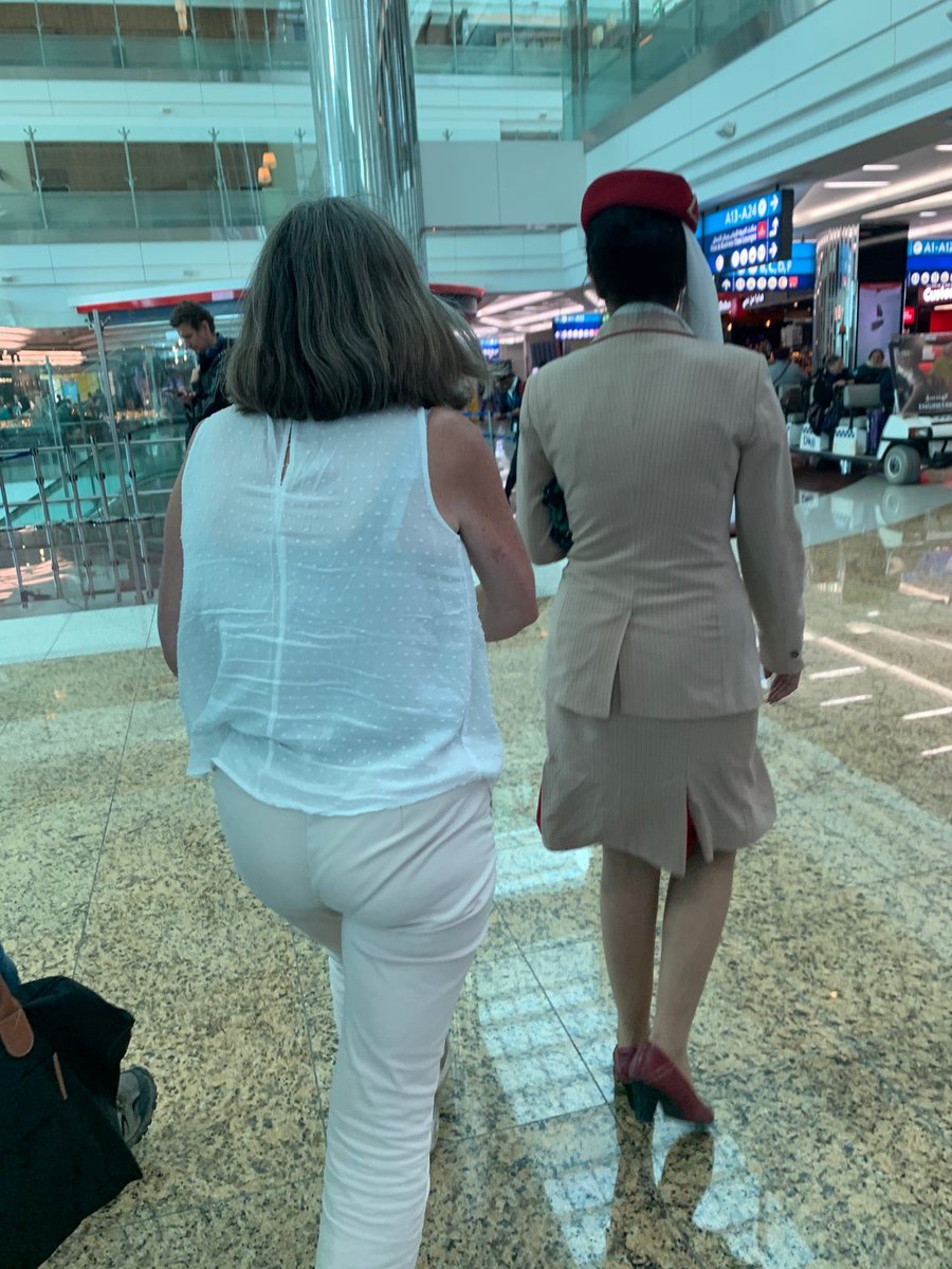 miss_jwo's tweet photo. Playing follow the leader today. 😂 #HMGoes (@ Dubai International Airport in Dubai) https://t.co/zk46z37Atd https://t.co/6tlezZ8TyT