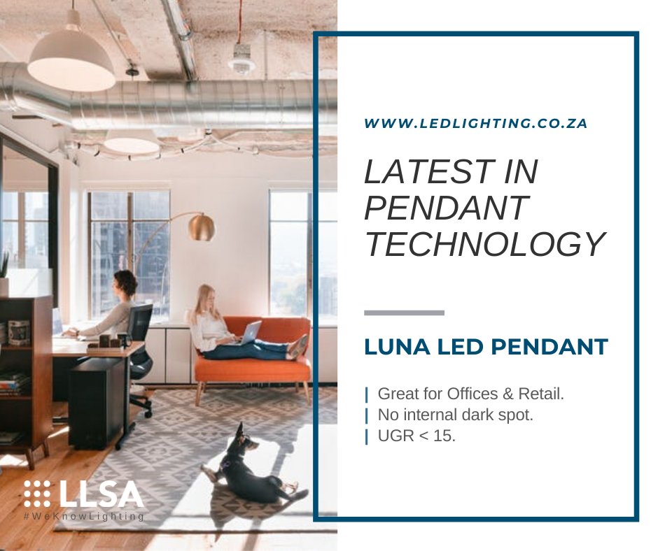 LEDLightingSA's tweet photo. Our Luna Pendant boasts class-leading performance and efficiency of 90 lm/w. The superior light distribution creates no internal dark spots. Click here for more info: https://t.co/pGFXl3RJHa
.
.
.
#LLSA #WeKnowLighting #OfficePendant #RetailPendant #OfficeLighting #RetailLighting https://t.co/Xq1swQIx4u