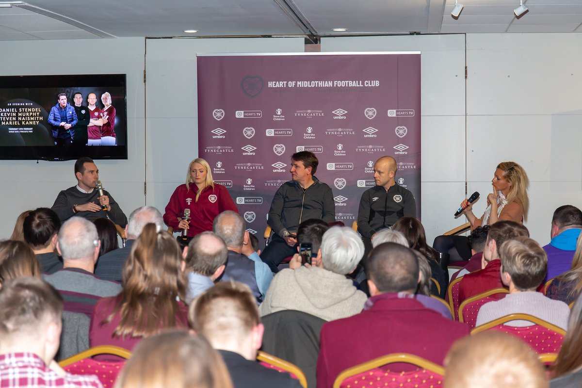 heartswomenfc's tweet image. Huge thank you to everyone who attended last night's event.
Fantastic to have Hearts' captains and managers together to celebrate the integration of #HeartsWomen 🤝♥️
#OnePassionOneClubOneHearts