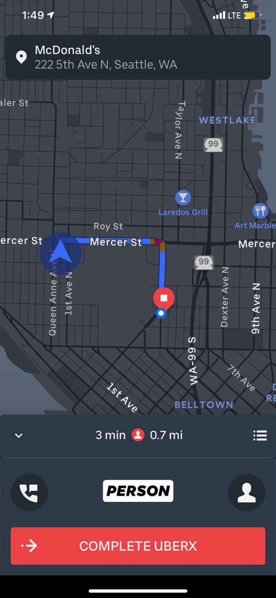PeterKyd's tweet photo. (2/2) Sure enough I’m sitting outside Dicks now while they’re grabbing food and they’re buying me a burger. Win / Win. As he got out of the car he said he was getting me a bag of Dicks. https://t.co/ib2zeNhQH9