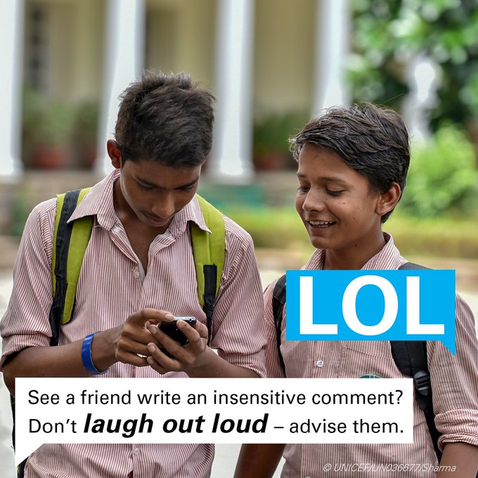 KentPage's tweet image. A better internet starts with each and every one of us.

The online world has so much we can benefit from. 
But like many things in life, it comes with risks.

What we do online can have consequences in real life.
v/@unicefindia #StaySafeOnline