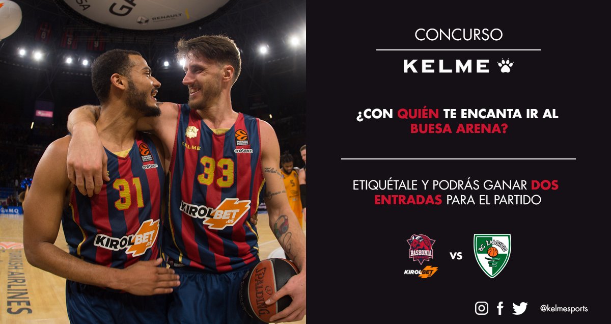 Kelmesports's tweet photo. CONCURSO | ¡Consigue dos entradas para el próximo partido del @Baskonia en la @EuroLeague! Etiqueta a esa persona con la que te encanta ir al Buesa Arena y podrás conseguir 2 entradas para el partido del jueves. 👉 Condiciones: síguenos, comenta y da RT. #GoazenBaskonia 🔴🔵 https://t.co/Gu1VjXvY1p
