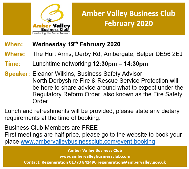 AmberValleyBN's tweet photo. Join us this February for #business #networking. 
Members attend for free, there's a payg option &amp; if you’d like to come along and see what it's all about your first meeting is half price, this includes a light lunch &amp; refreshments https://t.co/JNDPWA7jst
#AmberValley #Derbyshire https://t.co/degAvztgG9