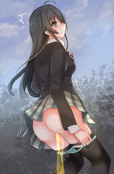 野ションしようとしたら見つかったけど止まらない>< 