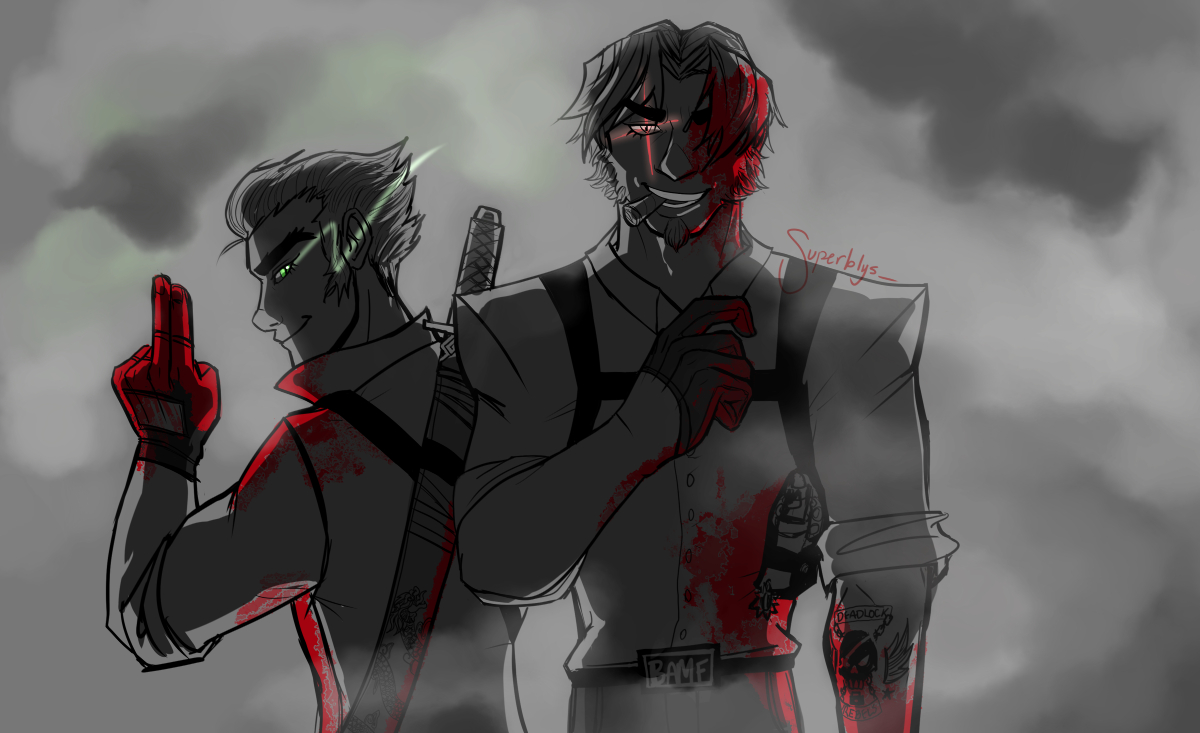 superdraconic's tweet photo. #mcgenjivalentine day 5: "a mad sort of insane love"
my i present a #mcgenji hitman AU. deadlock mccree and his ex-yakuza boyfriend get a 6k everytime. https://t.co/YeHTw95Ns2