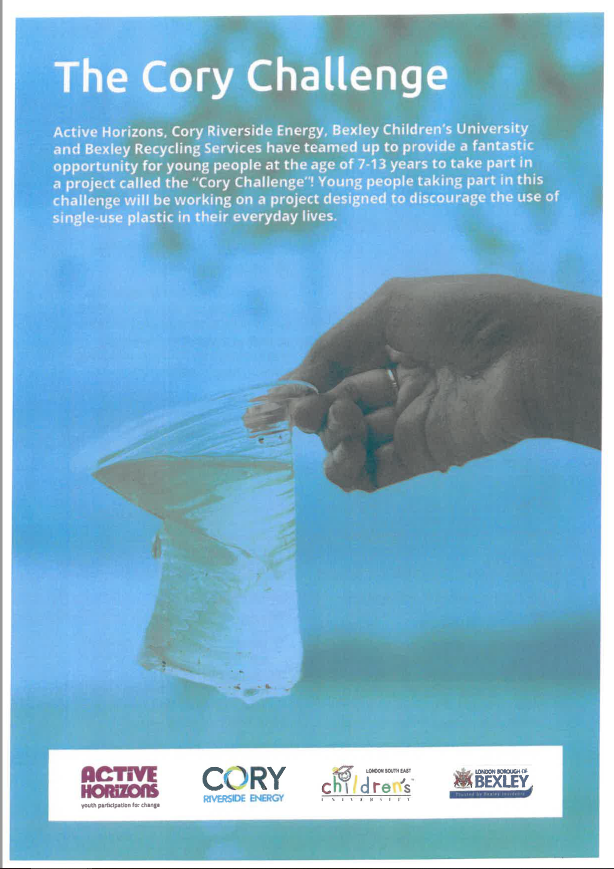 LSEChildrenUni's tweet photo. We're really excited to be a part of the #CoryChallenge with @activehorizons next week! Based at the Community Hub in Erith, there will be workshops taking place over half term for young people to create piece of art work to raise awareness of single use plastic... https://t.co/HHvpdNfBJK