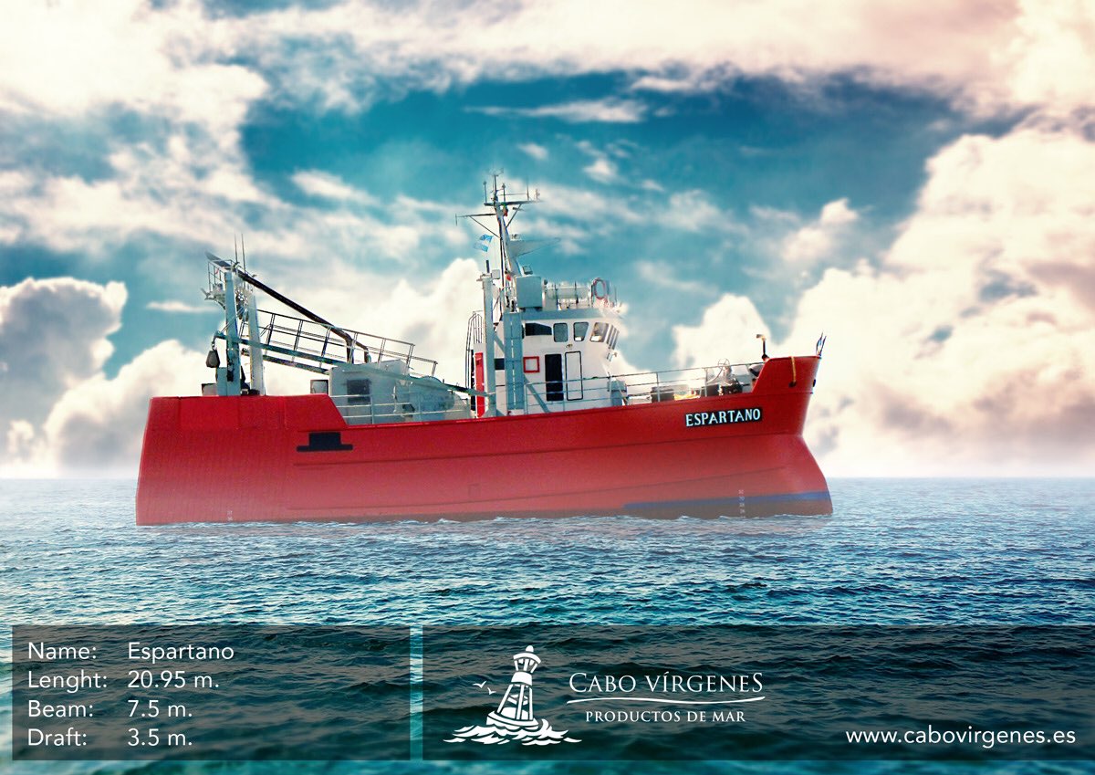 CaboVirgenes's tweet image. Our new vessel Espartano is ready to start the catching works!

#redshrimp #quickfrozen #seafood #argentina