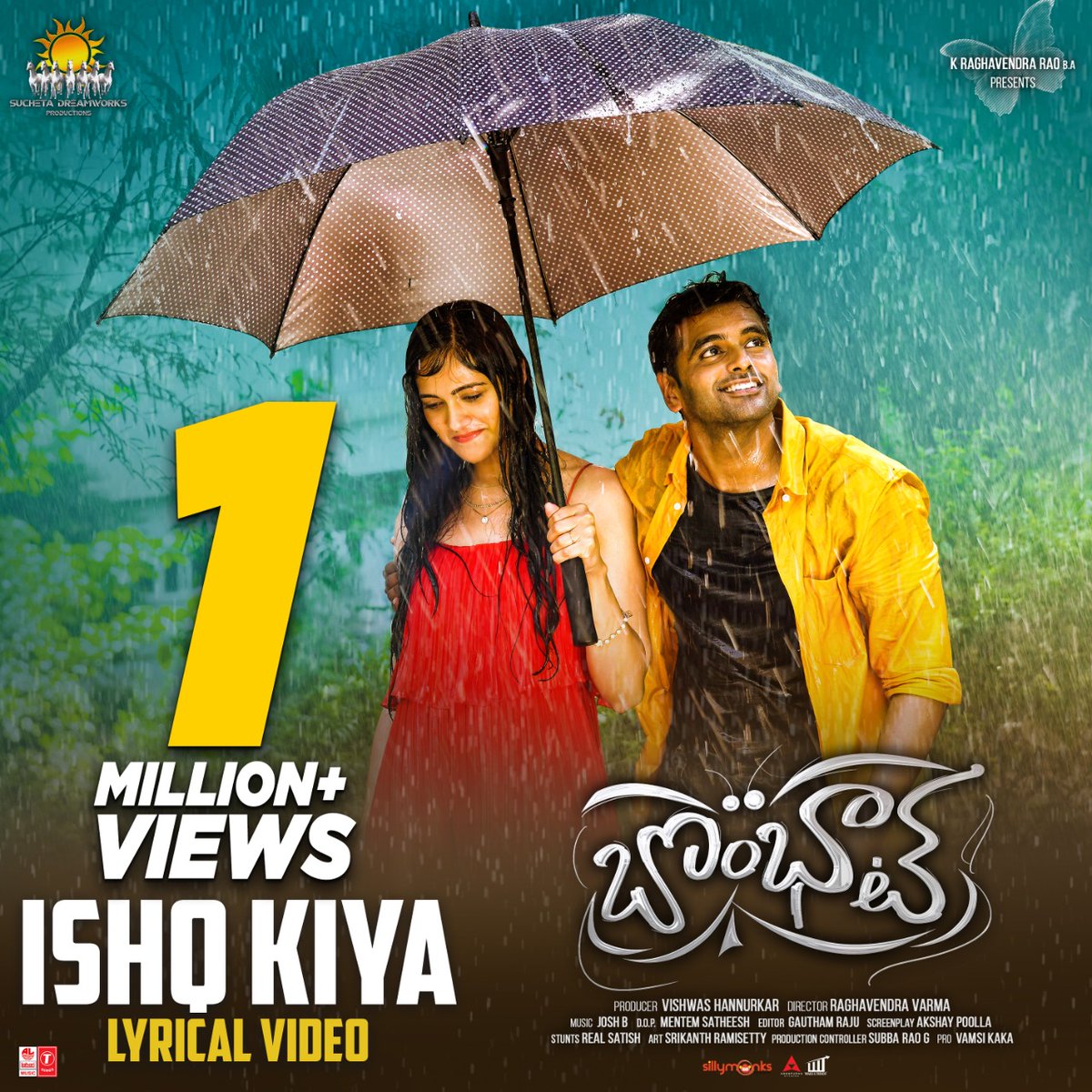 phanikandukuri1's tweet image. #Bombhaat team Wishing everyone a very Happy Valentine’s Day! 
More than 1 Million Views for our Love Song of the Year #IshqKiya.. Listen here - youtu.be/3BPmOprj4r0 😍💙