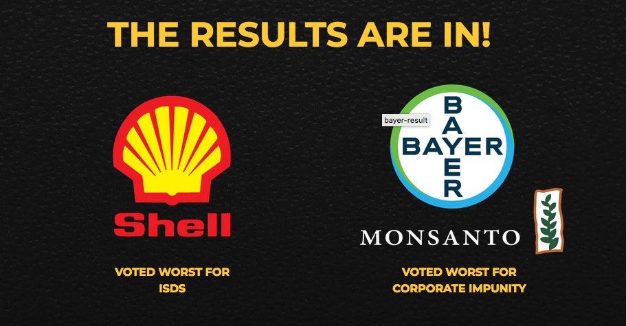 Tras meses de una votación de lo más reñida entre las multinacionales que más abusan de sus privilegios y gozan de una mayor impunidad… 🎉ya tenemos a las ganadoras de los #PremiosEscobillaDeOro!!