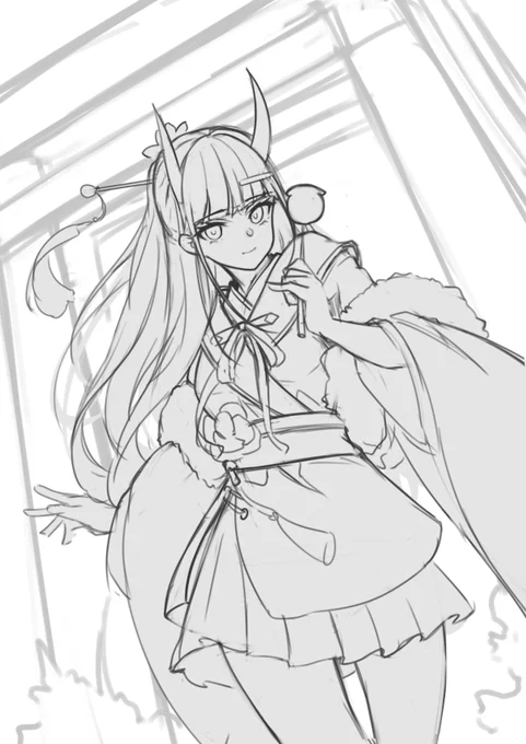 能代
ラフスケッチ
#アズールレーン 