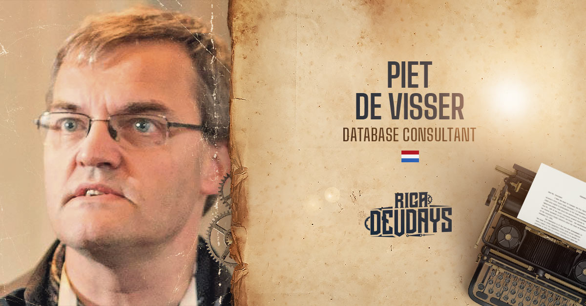 Meet Piet de Visser <a href="/pdevisser/">Piet de Visser (Не надо было трогать Мрию!)</a> - an experienced Database Consultant and DBA specializing in Oracle databases, High-Availability and troubleshooting. Piet's talk on RigaDevDays 2020 will look into the combination of Microservices and Databases.
2020.rigadevdays.lv/speaker/piet-d…